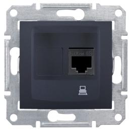 SCHN SEDNA ZÁSUVKA DAT 1XRJ45 CAT.5E UTP GRAPHITE SDN4300170