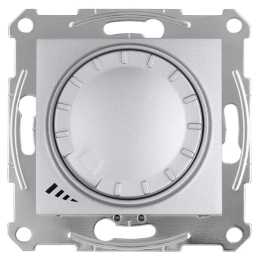 SCHN SEDNA STMÍVAČ OTOČNÝ UNIVERZÁLNI PRO LED ZDROJE 230V ALU SDN2201260
