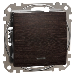 SCHN SEDNA ELEMENTS SPÍNAČ 1-PÓL. Ř.1 SO ORIENT. KONTROLKA, WENGE SDD181101L