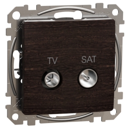 SCHN SEDNA ELEMENTS ZÁSUVKA TV SAT KONCOVÁ 4DB, WENGE SDD181471S
