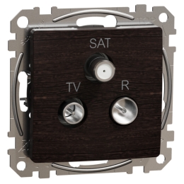 SCHN SEDNA ELEMENTS ZÁSUVKA TV-R-SAT KONCOVÁ 4DB, WENGE SDD181481