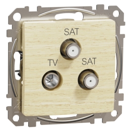 SCHN SEDNA ELEMENTS ZÁSUVKA TV-SAT-SAT KONCOVÁ 4DB, BŘÍZA SDD180481S