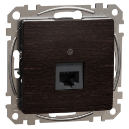 SCHN SEDNA ELEMENTS ZÁSUVKA DAT. 1XRJ45 KAT. 6A UTP, WENGE SDD181466