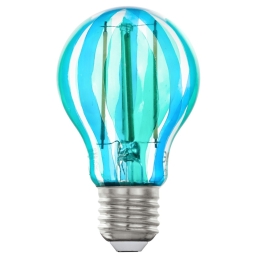 EGLO ZDROJ LED 12569 LM-E27-LED A60 1X6,5W 360LM 5000K PR. 60MM MODRÁ/ZELENÁ