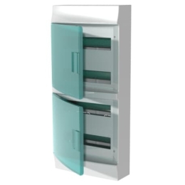 ABB ROZVODNICE MISTRAL41W NÁSTĚNNÁ IP41 48M PRŮHLEDNÁ DVÍŘKA (4X12M)