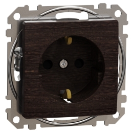 SCHN SEDNA ELEMENTS ZÁSUVKA 230V 16A SCHUKO, WENGE SDD181022