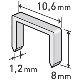MDB SPONY 8MM 10,6X0,52X1,2MM BAL. 1000KS 8852202