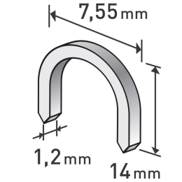 MDB SPONY OBLÉ 14MM 7,55X0,52X1,2MM BAL. 1000KS 8852305