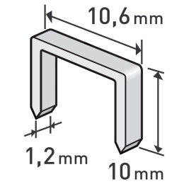 MDB SPONY 10MM 10,6X0,52X1,2MM BAL. 1000KS 8852203