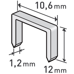 MDB SPONY 12MM 10,6X0,52X1,2MM BAL. 1000KS 8852204