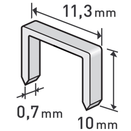 MDB SPONY 10MM 11,3X0,52X0,70MM BAL. 1000KS 8852503