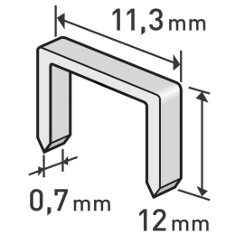 MDB SPONY 12MM 11,3X0,52X0,70MM BAL. 1000KS 8852504
