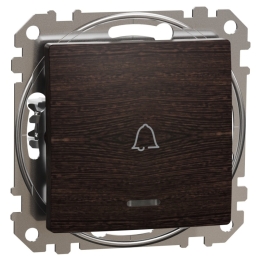 SCHN SEDNA ELEMENTS SPÍNAČ Ř.1/0 SO -ZVONEK- ORIENT. KONTROLKA, WENGE SDD181131L