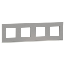 SCHN UNICA N PURE RÁMEČEK KRYCÍ 4-NÁS. ALUMINIUM NU600880