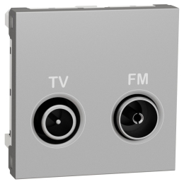 SCHN UNICA N ZÁSUVKA TV/R PRŮBĚŽNÁ 1,5 DB 2M ALUMINIUM NU345330
