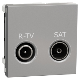 SCHN UNICA N ZÁSUVKA TV-R/SAT KONCOVÁ 5,5 DB 2M ALUMINIUM NU345530