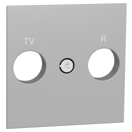 SCHN UNICA N DESKA CENTRÁLNÍ PRO TV/R ZÁSUVKU ALUMINIUM NU944030