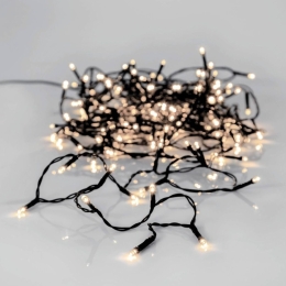 EGLO STAR LED ŘETĚZ 410837 CRISPY ICE WHITE 12,6M 180X0,064W TEPLÁ BÍLÁ 230VAC IP44 ČERNÁ