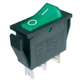 TIPA VYPÍNAČ KOLÉBKOVÝ ON-OFF 2POLOVÝ 15A/250V ZELENÝ  2620022