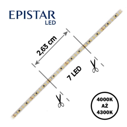 FK LED PÁSEK 266LED/M 2216 IP20 4000-4300K BÍLÁ 24V Š. 4MM 5M 4739211-60